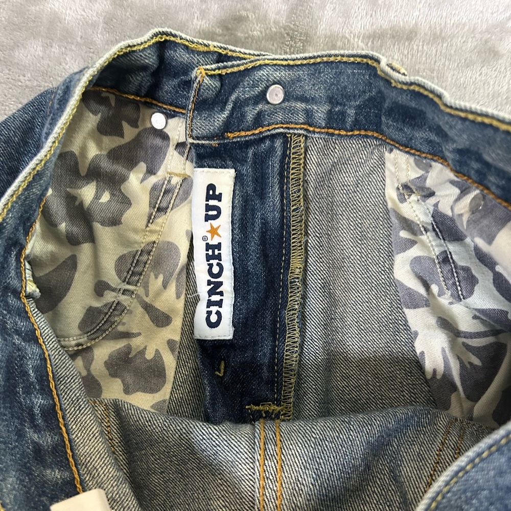 Cinch up relaxed fit straight leg denim jeans - Picture 10 of 11